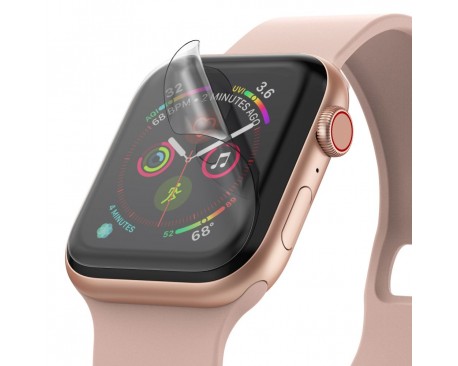 Folie Silicon Ultra Rezistenta Ringke Easy Flex Compatibila Cu Apple Watch 4/5 40mm ,Transparenta,3 Bucati In Pachet