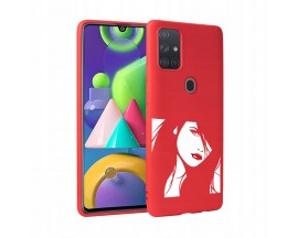 Husa Silicon Soft Upzz Print Candy Samsung Galaxy A21S Red Lips Red