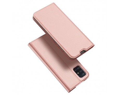 Husa Flip Cover Premium Duxducis Skinpro Samsung Galaxy A51, Rose Gold