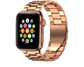 Curea Ceas Upzz Tech Stainless Compatibila Cu Apple Watch 1/2/3/4/5/6 (38/40mm) Rose Gold