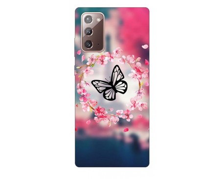 Husa Silicon Soft Upzz Print Samsung Galaxy Note 20 Model Butterfly