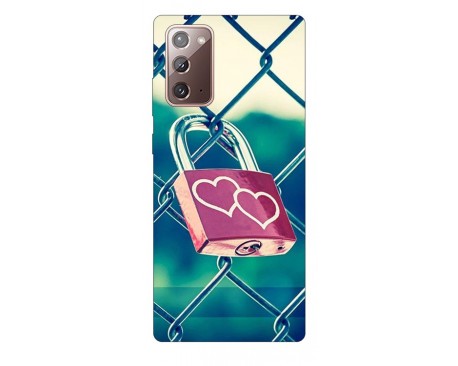 Husa Silicon Soft Upzz Print Samsung Galaxy Note 20 Model Heart Lock