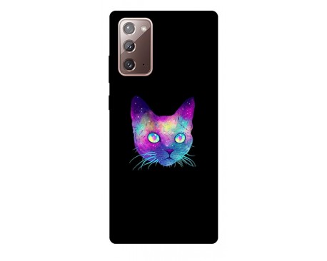 Husa Silicon Soft Upzz Print Samsung Galaxy Note 20 Model Neon Cat
