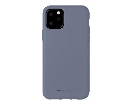 Husa Spate Mercury  Silicone iPhone 11 Pro  ,Cu Interior Alcantara ,Lavander Gri
