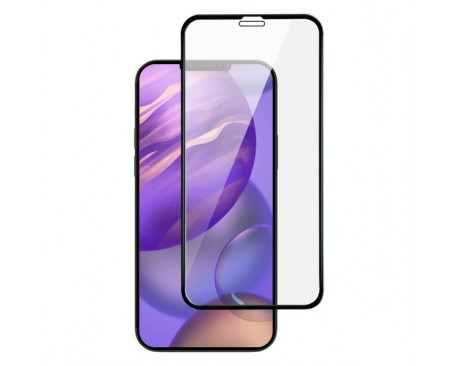 Folie Full Cover Premium X-one Extra Stong Pentru iPhone 12 Mini ,Transparenta Cu Margine Neagra