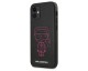 Husa Premium Karl Lagerfeld iPhone 12 Mini  ,Colectia Karl Ikonik Outline ,Negru / Roz - KLHCP12SPCUIKPI