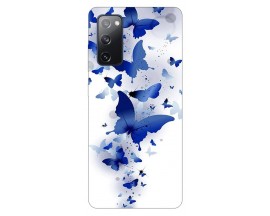 Husa Silicon Soft Upzz Print Samsung Galaxy S20 FE Model Blue Butterflies