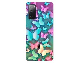 Husa Silicon Soft Upzz Print Samsung Galaxy S20 FE Model Colorfull Butterflies