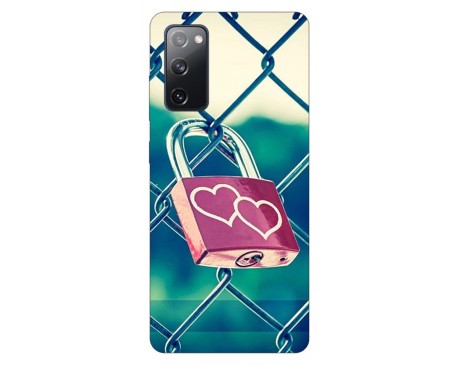 Husa Silicon Soft Upzz Print Samsung Galaxy S20 FE Model Heart Lock