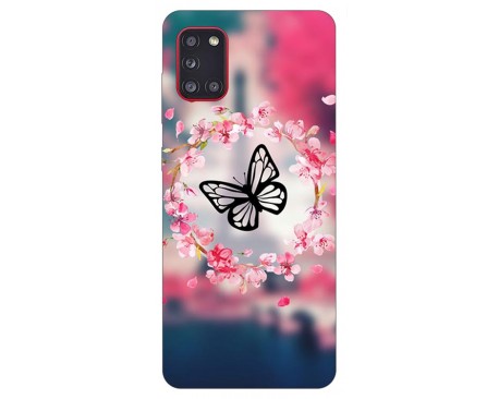Husa Silicon Soft Upzz Print Samsung Galaxy A31 Model Butterfly