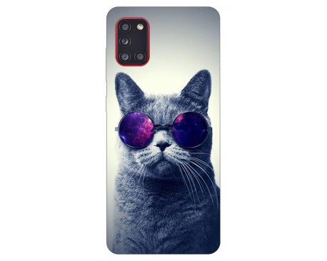 Husa Silicon Soft Upzz Print Samsung Galaxy A31 Model Cool cat