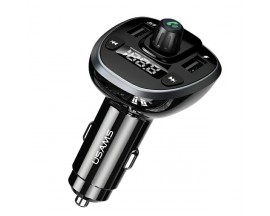 Incarcator Auto Modulator Fm Audio Bluetooth Mp3 Usams C21z, Cu 2 Porturi De Incarcare ,negru