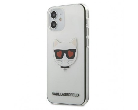 Husa Premium Karl Lagerfeld iPhone 12 Mini, Transparent Choupette - KLHCP12SCLTR