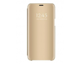 Husa Tip Carte S View Mirror Samsung Galaxy A42 5G, Gold