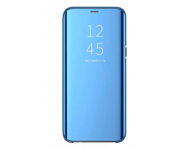 Husa Tip Carte Mirror Samsung Galaxy M31s, Albastru Cu Folie Sticla Upzz Glass Inclusa In Pachet