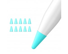 Protectie Apple Pencil 1 / 2 Pentru Varf Din Silicon , 10 bucati , Albastru