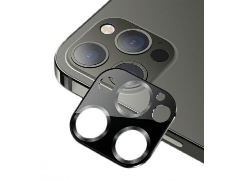 Protectie Camera Usams Metal si Sticla Securizata Pentru iPhone 12 Pro - Negru