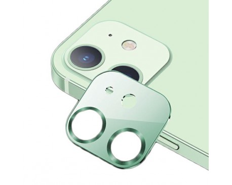 Protectie Camera Usams Metal si Sticla Securizata Pentru iPhone 12 - Verde
