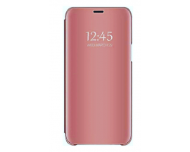 Husa Tip Carte Mirror Upzz  Samsung Galaxy A40  Roz Cu Folie Sticla 9h Inclusa In Pachet
