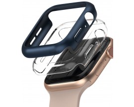 Set 2 X Husa Ringke Slim Compatibila Cu Apple Watch 4/5/6/se 44mm, 1 X Albastru, 1 X Transparenta