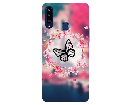 Husa Silicon Soft Upzz Print Samsung Galaxy A20s Model Butterfly