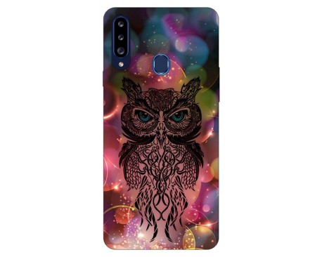 Husa Silicon Soft Upzz Print Samsung Galaxy A20s Model Sparkle Owl
