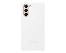 Husa Premium Originala Samsung Galaxy S21+ Plus, Led Cover Back, Alb - EF-KG996CW