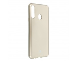 Husa Spate Jelly Case Mercury Goospery Metal Compatibila Cu Samsung Galaxy A20s, Silicon, Gold