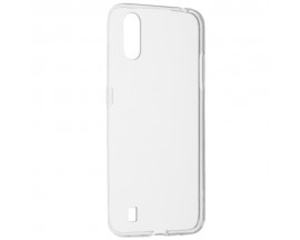 Husa Spate Slim Upzz Pentru Samsung Galaxy A01, 0.5mm Grosime, Silicon, Transparenta