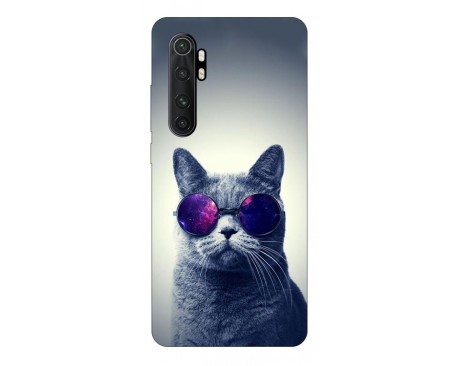 Husa Silicon Soft Upzz Print Xiaomi Mi Note 10 Lite Model Cool Cat