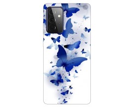 Husa Silicon Soft Upzz Print Samsung Galaxy A72 5G Model Blue Butterflies