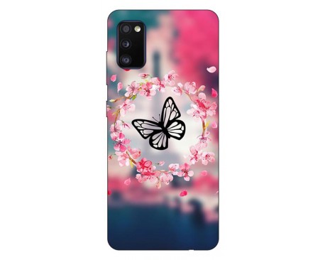 Husa Silicon Soft Upzz Print Samsung Galaxy A02s Model Butterfly