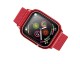 Curea Apple Watch Usams Nylon Cu Cadru Compatibila Cu Apple Watch 4 / 5 / 6 / Se (44mm), Rosu
