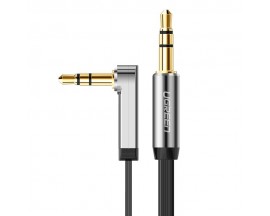 Cablu Audio Aux Jack La Jack 3.5mm Ugreen 0.5m  Lungime Silver, 1 X Cap 90 Grade