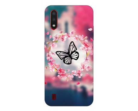 Husa Silicon Soft Upzz Print Compatibila Cu Samsung Galaxy A01 Model Butterfly