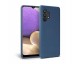 Husa Premium Upzz Liquid Silicon Pentru Samsung Galaxy A32 5G,  Cu Invelis Alcantara La Interior , Albastru