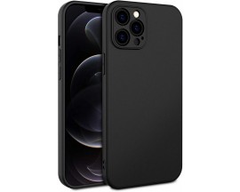 Husa Premium Upzz Soft New Compatibila Cu iPhone 12 Pro, Protectie La Camera, Silicon, Negru