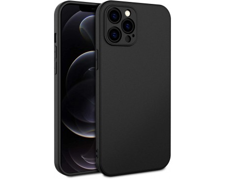 Husa Premium Upzz Soft New Compatibila Cu iPhone 12 Pro Max, Protectie La Camera, Silicon, Negru