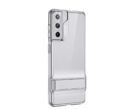 Husa Premium Esr Air Shield Boost Compatibila Cu Samsung S21+ Plus, Silicon, Stand Metalic, Transparenta