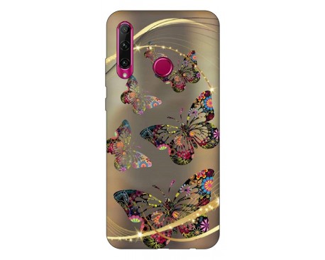 Husa Silicon Soft Upzz Print Compatibila Cu Huawei Y6P Model Golden Butterfly