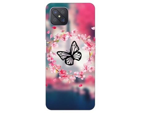 Husa Silicon Soft Upzz Print Compatibila Cu Oppo Reno4 Z 5G Model Butterfly
