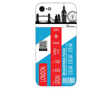 Husa Silicon Soft Upzz Print Travel Compatibila cu Iphone 7 - Iphone 8 Model London