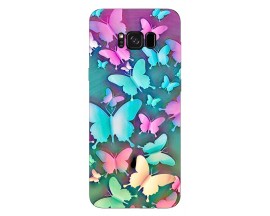 Husa Silicon Soft Upzz Print Compatibila Cu Samsung Galaxy S8+ Model Colorfull Butterflies