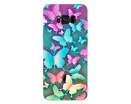 Husa Silicon Soft Upzz Print Compatibila Cu Samsung Galaxy S8+ Model Colorfull Butterflies