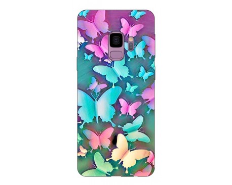 Husa Silicon Soft Upzz Print Compatibila Cu Samsung Galaxy S9 Model Colorfull Butterflies