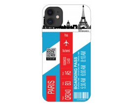 Husa Silicon Soft Upzz Print Travel Compatibila cu Iphone 12 Model Paris