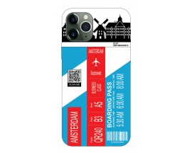 Husa Silicon Soft Upzz Print Travel Compatibila cu Iphone 12 Pro Model Amsterdam