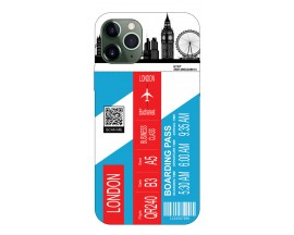 Husa Silicon Soft Upzz Print Travel Compatibila cu Iphone 12 Pro Model London