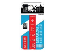 Husa Silicon Soft Upzz Print Travel Compatibila Cu iPhone 7 Plus / 8 Plus Model Amsterdam