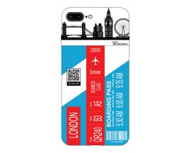 Husa Silicon Soft Upzz Print Travel Compatibila Cu iPhone 7 Plus / 8 Plus Model London